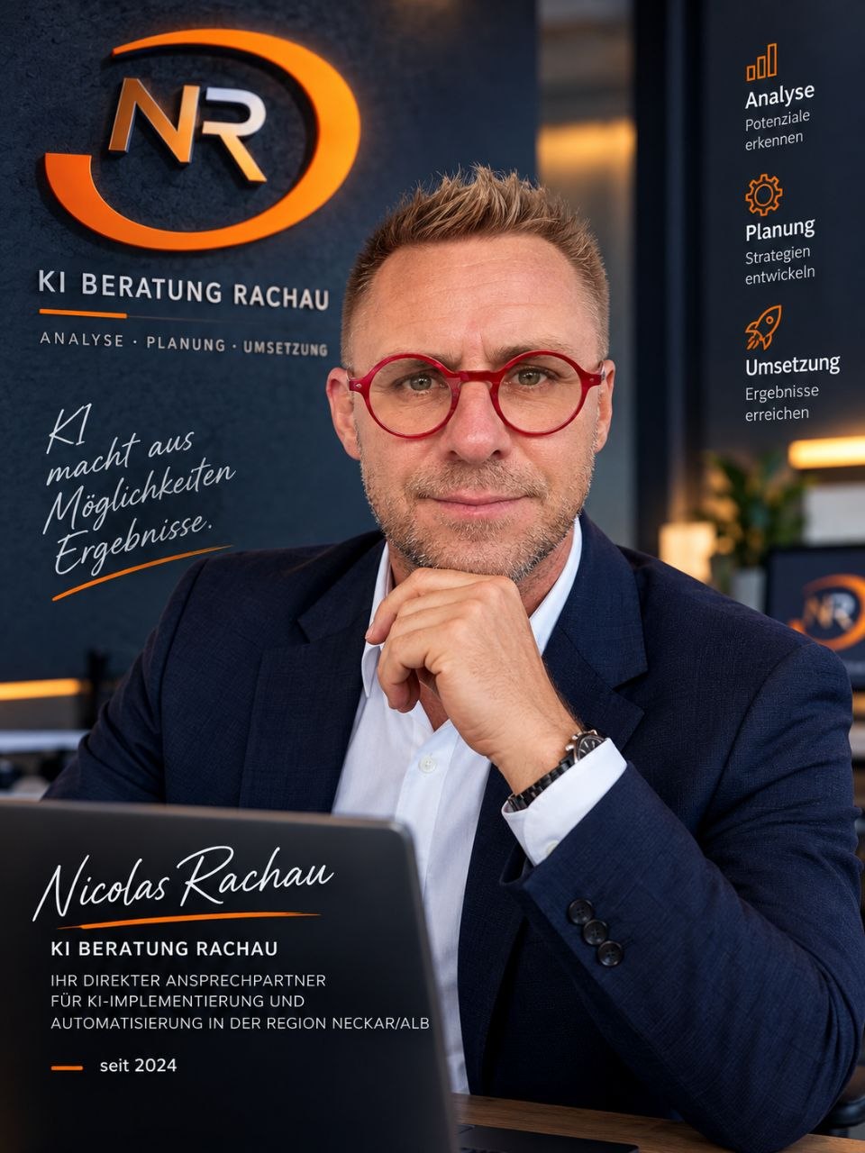 Nicolas Rachau, Inhaber der KI Beratung Rachau